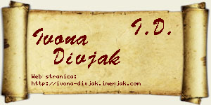 Ivona Divjak vizit kartica